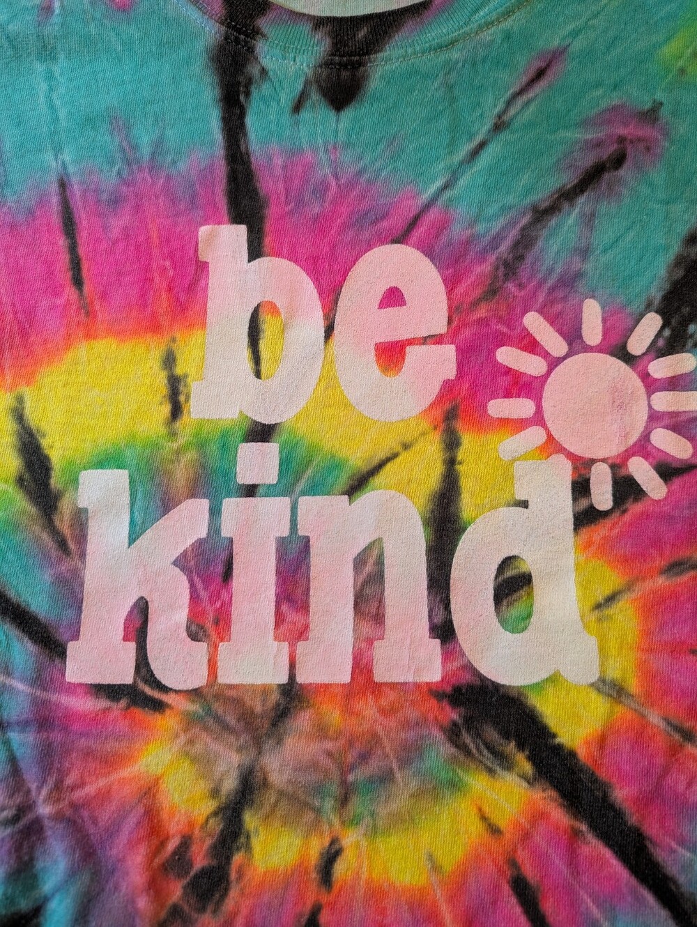 Men's/Ladies Tie Dye T Shirt Be Kind Size 2XL